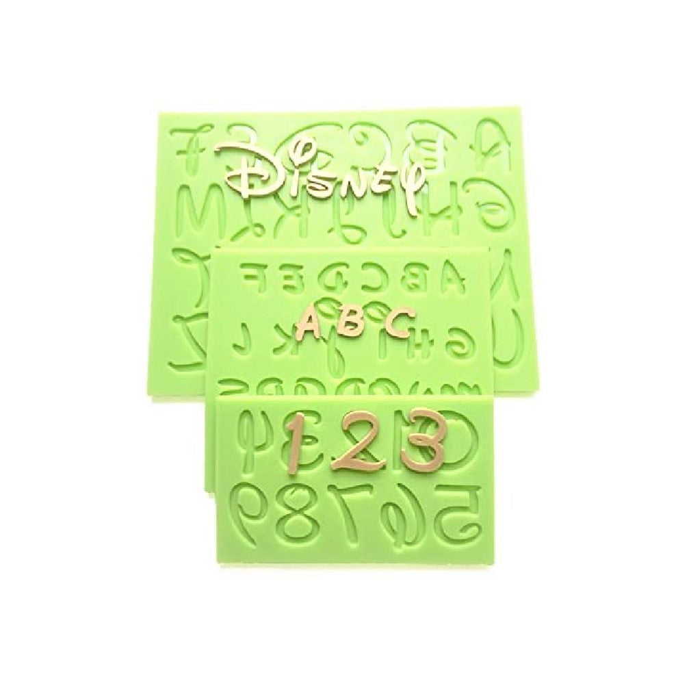 Waltograph Font Alphabet & Numbers 3-Pc. Set - Silicone Mold
